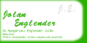 jolan englender business card
